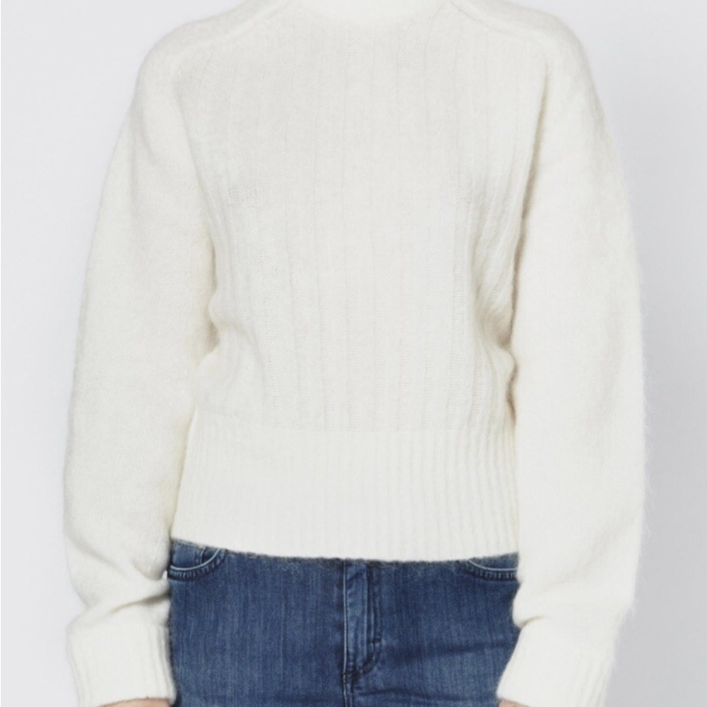 Acne Studios Dania Mohair Wool Puw 14 Knit Sweater Cream Ivory Women size Small - Picture 6 of 7